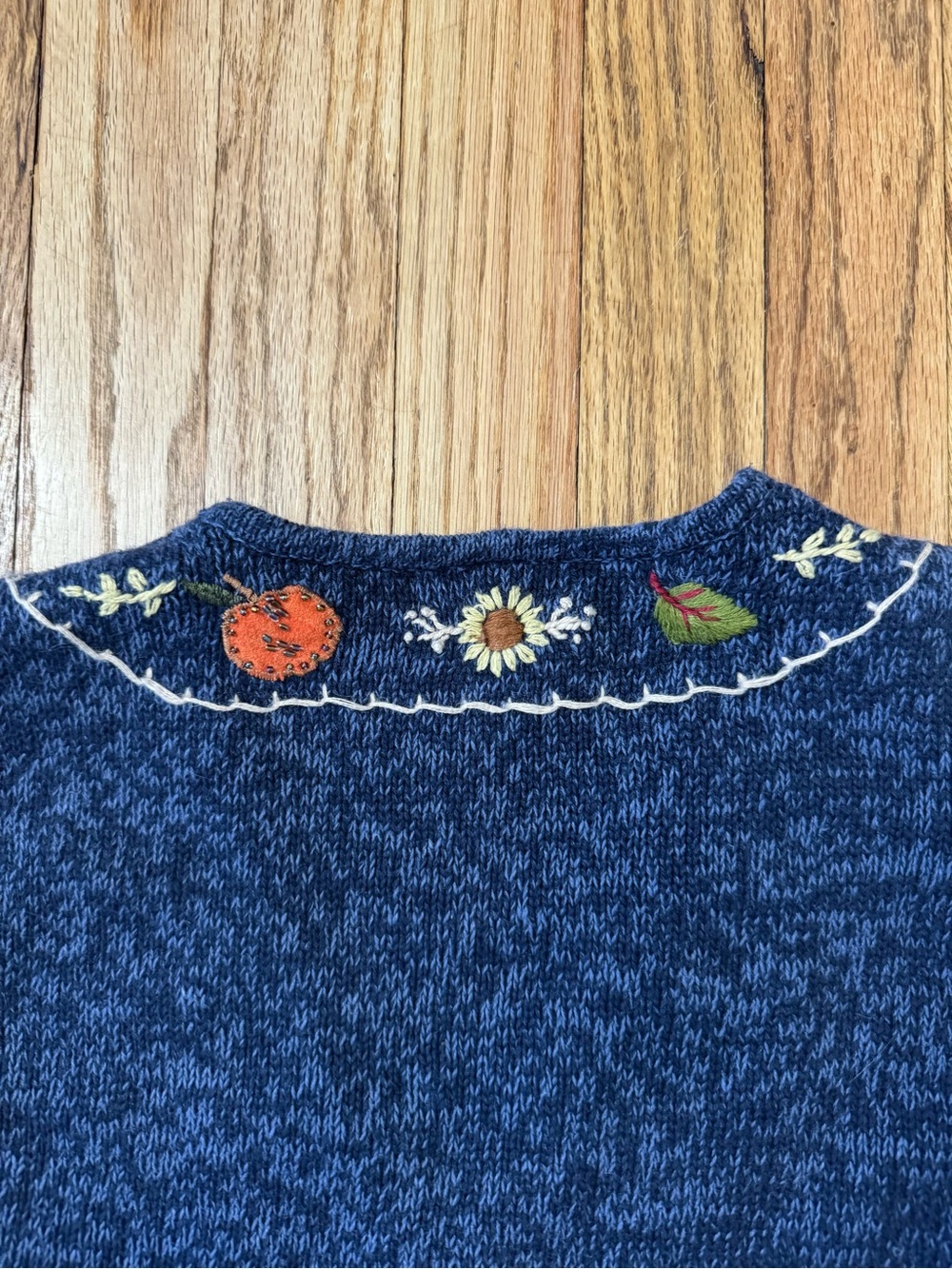 Vintage White Stag Embroidered Full-Zip Scarecrows Fall Autumn Sweater Vest - Sm - Picture 10 of 10